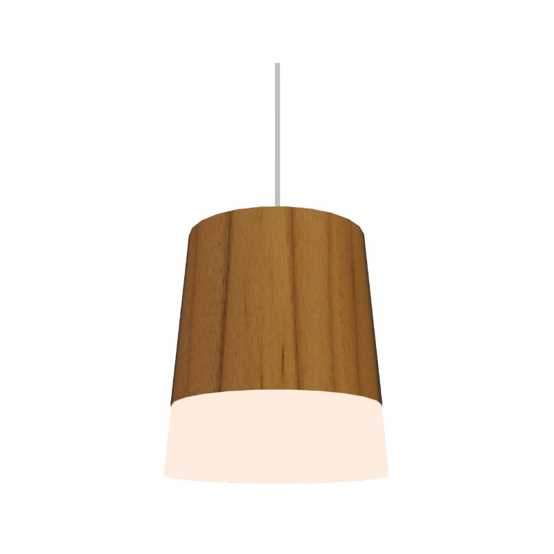 Accord 1100 Conical 1-lt 6" LED Pendant, E26 Base - Teak