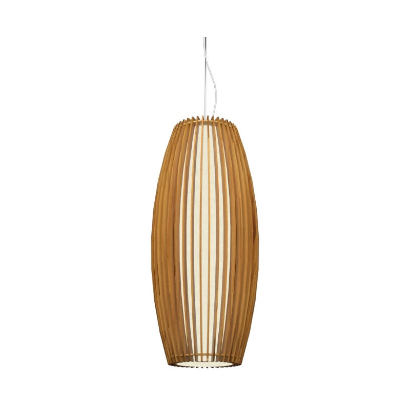 Accord 1139 Stecche di Legno 1-lt 12" LED Pendant - Teak