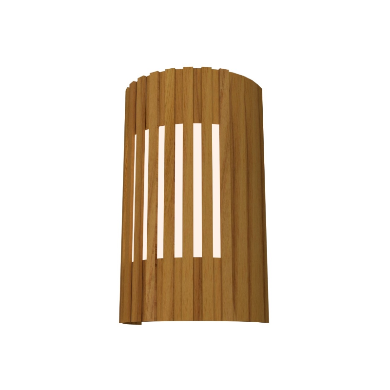 Accord 420 Slatted 2-lt 12" Tall LED Wall Light, E26 Base - Teak