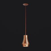 Bover Tibeta 01 1-lt 5" LED Pendant-Brilliant Copper/Copper Metal Mesh