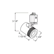 Juno TL114 Trac 12 7W LED Mini-Cylinder Spotlight Trac Head