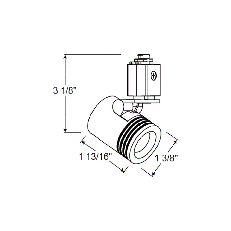 Juno TL114 Trac 12 7W LED Mini-Cylinder Spotlight Trac Head