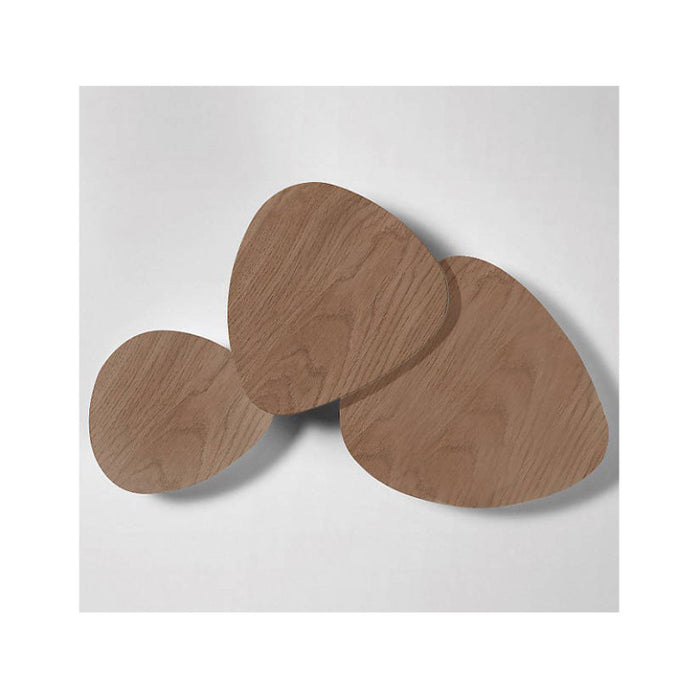Bover Tria Set 3 3-lt 22" LED Wall Sconce-Natural Oak