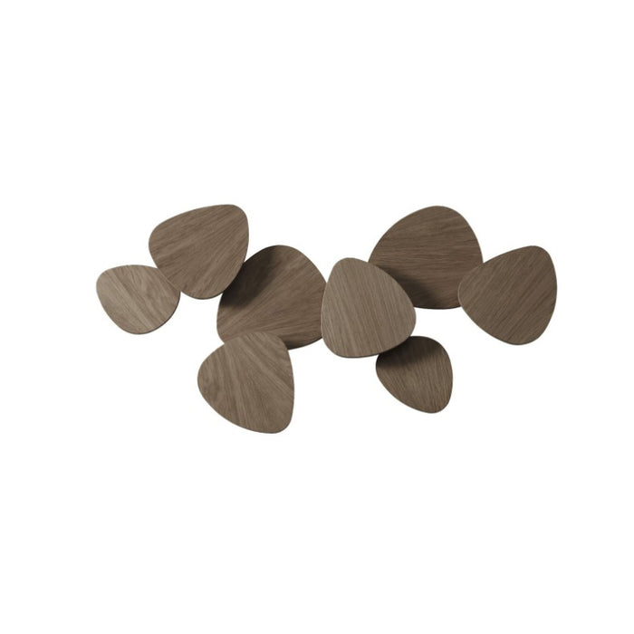 Bover Tria Set 8 8-lt 45" LED Wall Sconce-Natural Oak
