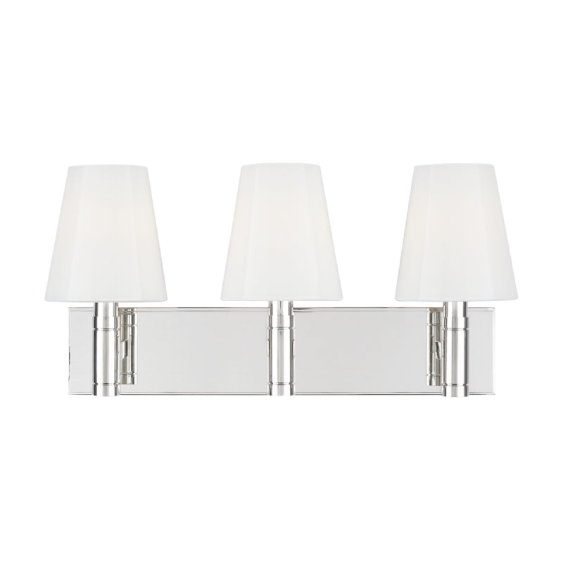 Visual Comfort TV1033 Beckham Classic 3-lt 21" Vanity Light - Polished Nickel