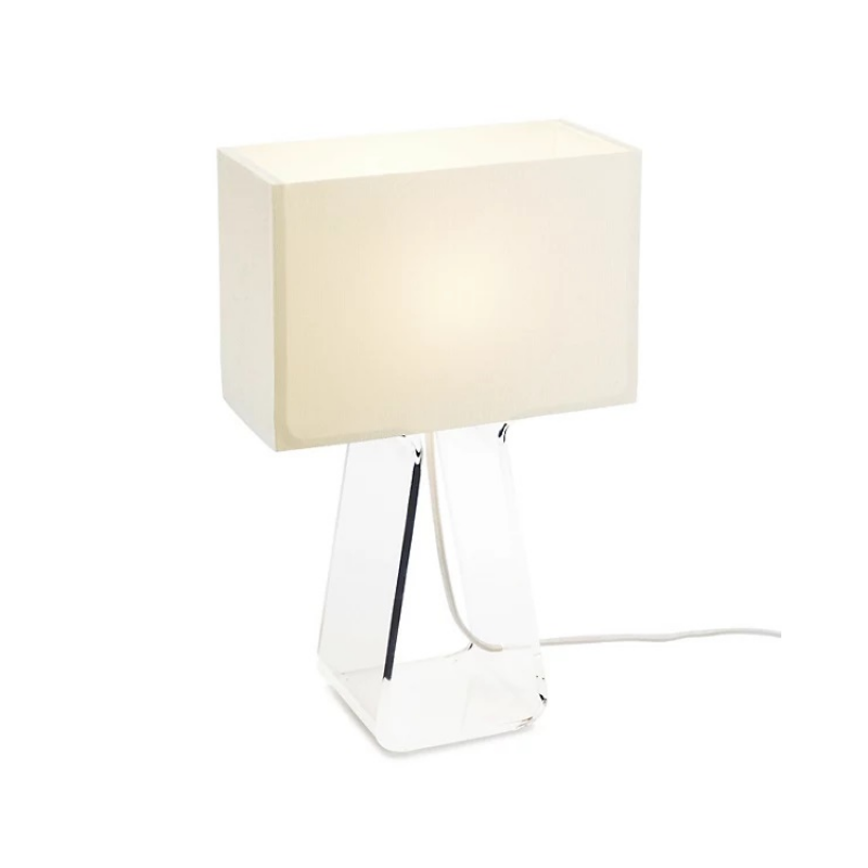 Pablo Designs Tube Top 14" Tall Table Lamp - White/Clear