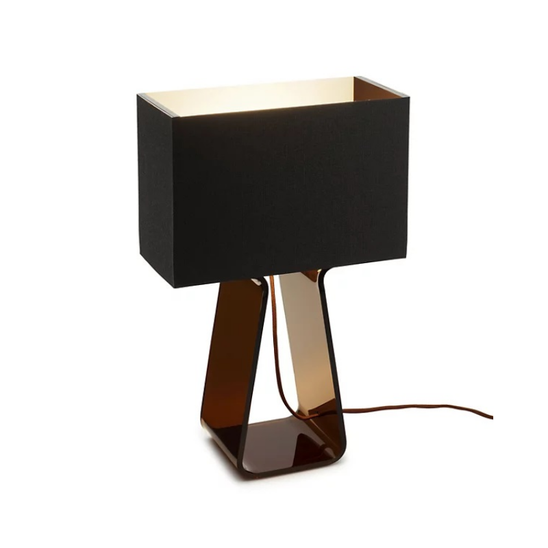 Pablo Designs Tube Top 14" Tall Table Lamp - Charcoal/Charcoal