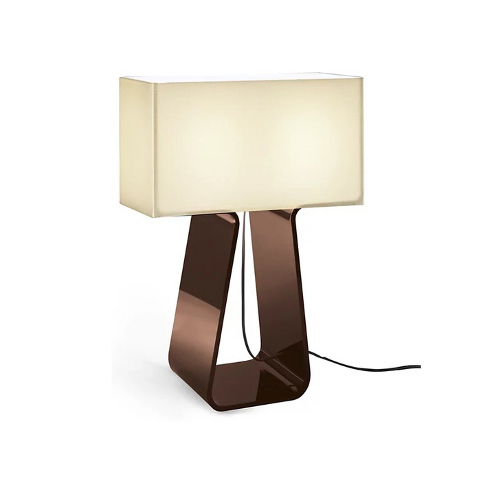 Pablo Designs Tube Top 14" Tall Table Lamp - White/Charcoal
