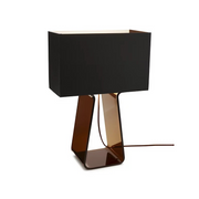 Pablo Designs Tube Top 21" Tall Table Lamp - Charcoal/Charcoal