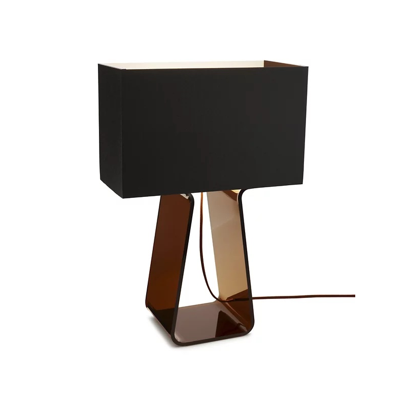 Pablo Designs Tube Top 21" Tall Table Lamp - Charcoal/Charcoal