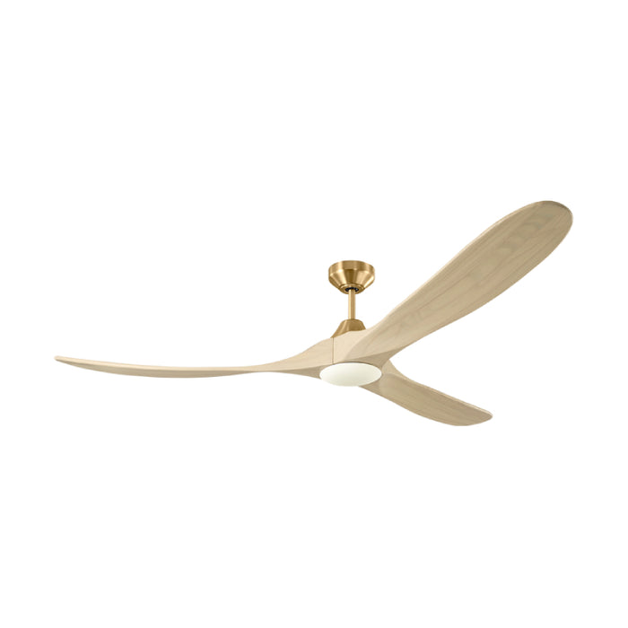 Visual Comfort 3MAVSM70D Maverick Smart 70" Ceiling Fan with LED Light Kit - Burnished Brass with Washed White Oak Blades