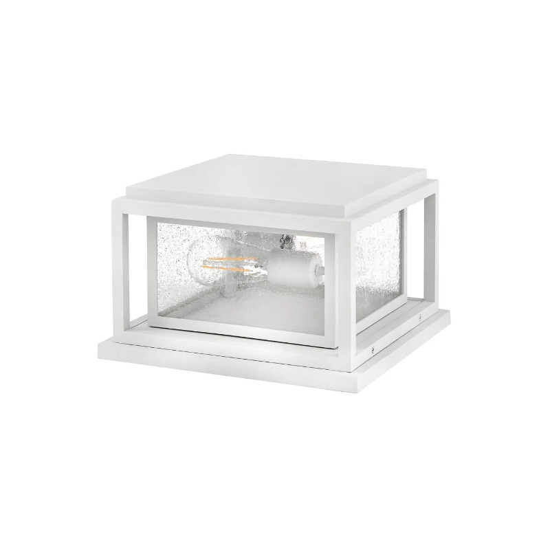 Hinkley 1008 Republic 2-lt 12" LED Outdoor Pier Mount Lantern -  Textured White