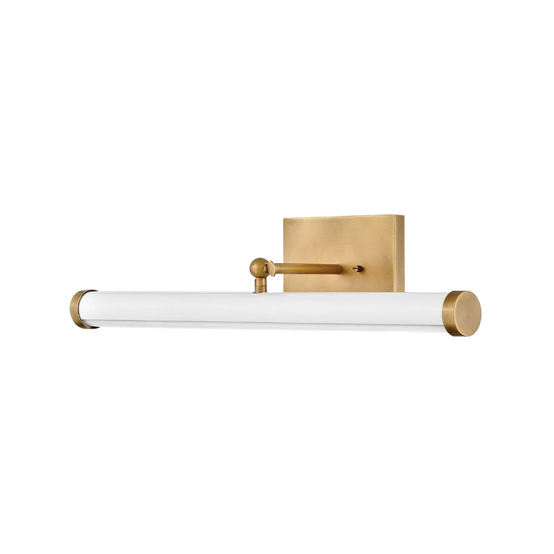 Hinkley 31012 Regis 1-lt 25" LED Wall Light - Heritage Brass with Gloss White accents