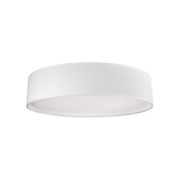 Kuzco FM7920-5CCT Dalton 1-lt 20" LED Flush Mount, 5CCT Selectable - White/Textured Linen