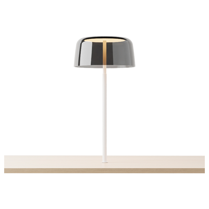Koncept YUC-SW Yurei LED Co-Working Light, Plexiglass Shade, Through-Table Mount
