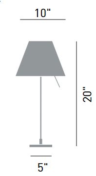Luceplan D13pi Costanzina 1-lt 20" Tall Table Lamp