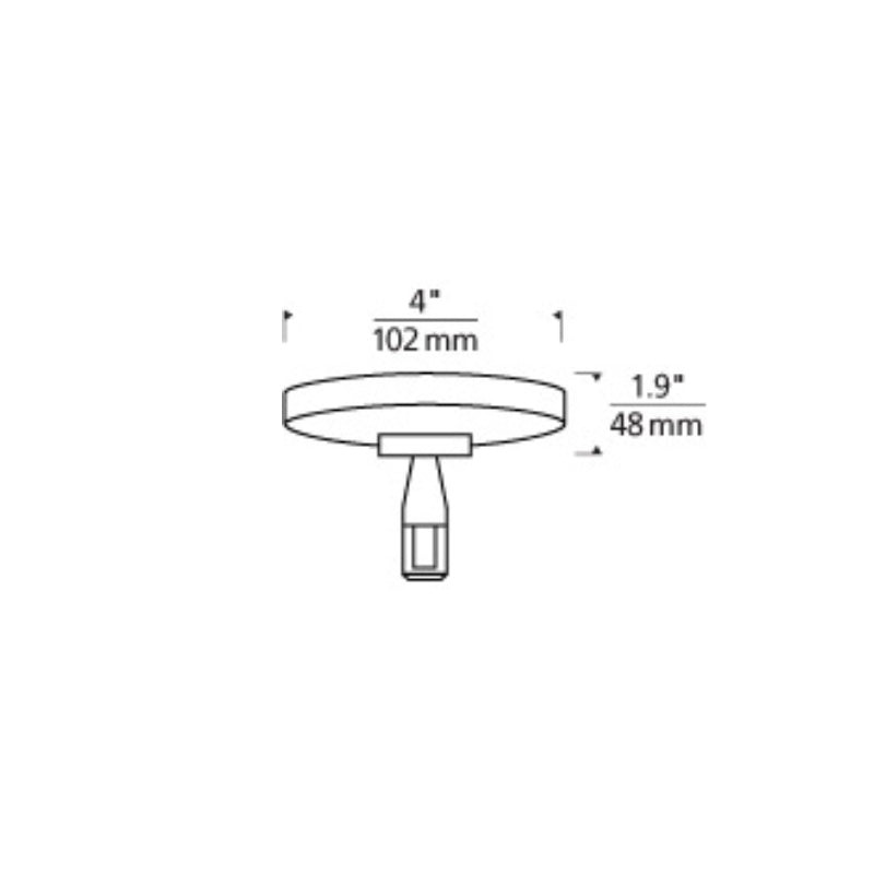Visual Comfort 700MOFRT60E One Circuit Monorail Flush Surface Transformer, 60W, 12V Electronic, Single Feed