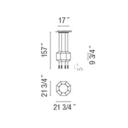 0303 Vibia Wireflow 3D Octagonal LED Pendant
