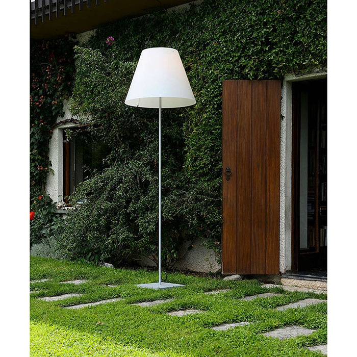 Luceplan D13G.air Grande Costanza Open Air 87" Tall Outdoor Floor Lamp With Square Base