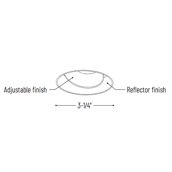 Nora NIO-4RTLA/10 4" Iolite Round Trimless Adjustable Reflector Trim - 1000 Lumens