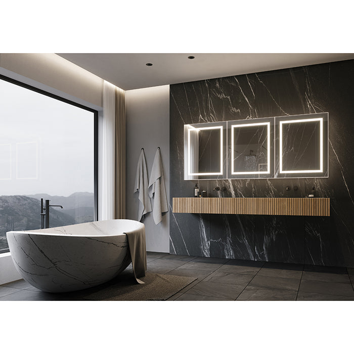 Paris Mirror Cabinet Harmony 72 x 30 Rectangle LED Illuminated Mirror Cabinets
