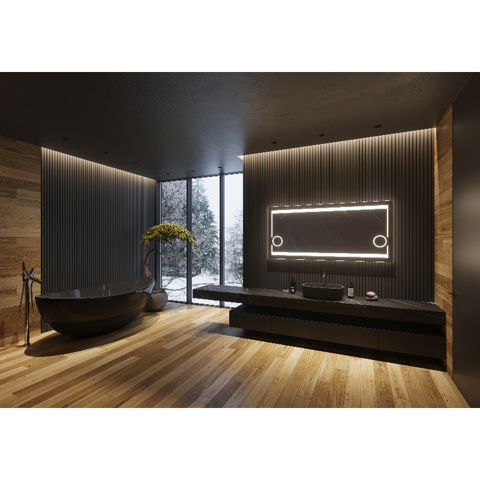 Paris Mirror Aurora 60 x 28 Rectangle LED Illuminated Mirror, RGBW