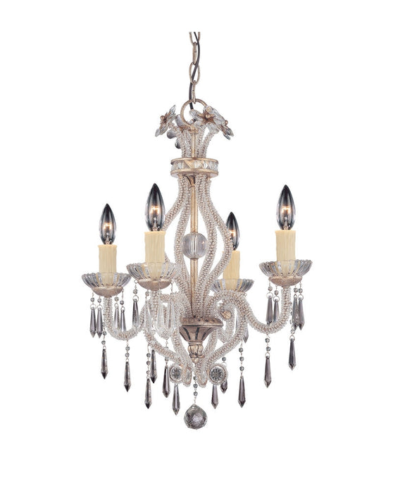 Savoy House Boutique 4-lt Mini Chandelier, Silver Lace - Open Box