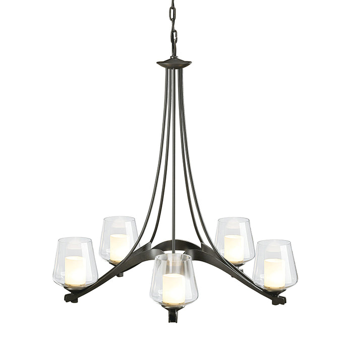 Hubbardton Forge 104115 Ribbon 5-lt 30" Chandelier