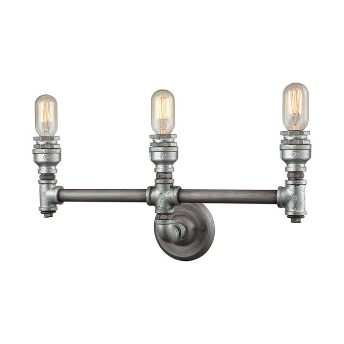 ELK 10684 Cast Iron Pipe 3-lt Vanity Sconce