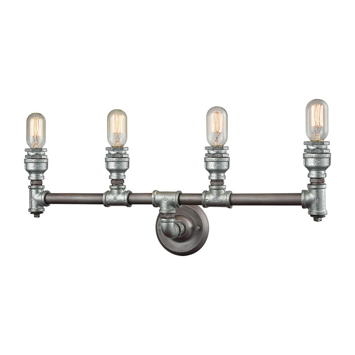 ELK 10685 Cast Iron Pipe 4-lt Vanity Sconce