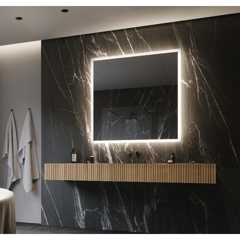 Paris Mirror Rectangle 42 x 42 LED Backlit Mirror, RGB