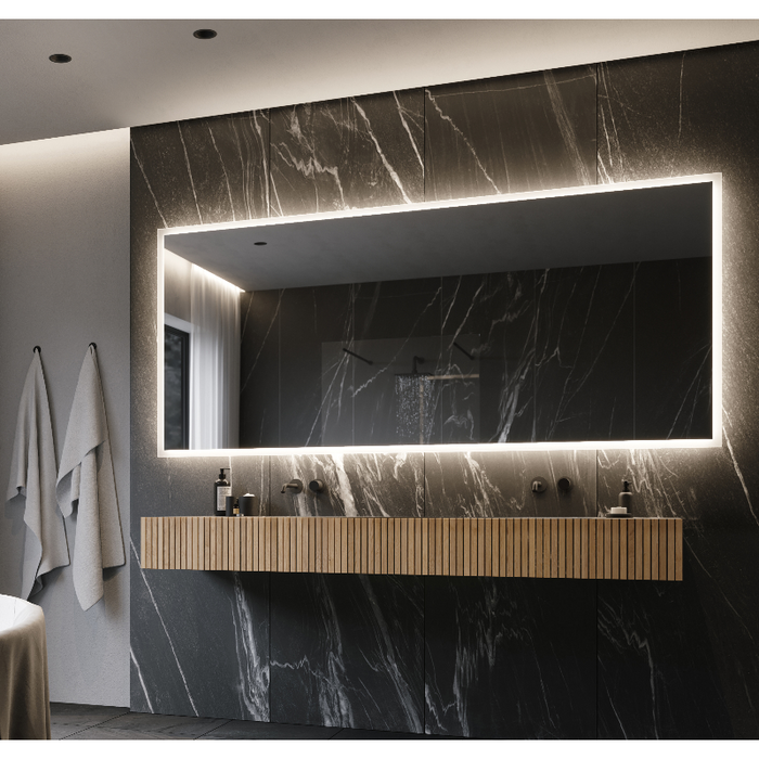 Paris Mirror Rectangle 100" x 45" LED Backlit Mirror, RGB
