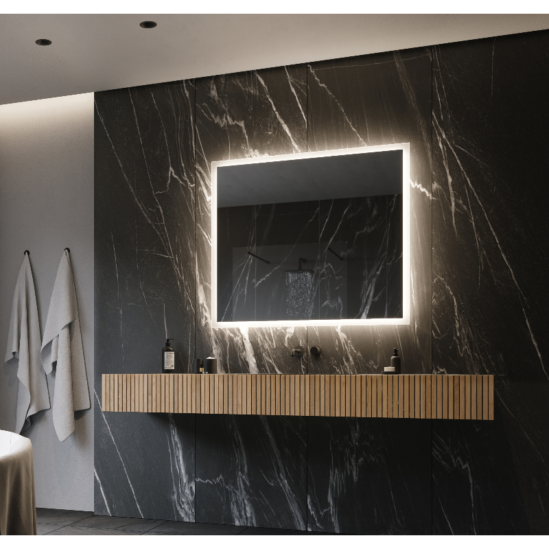 Paris Mirror Rectangle 40 x 36 LED  Backlit Mirror, RGB