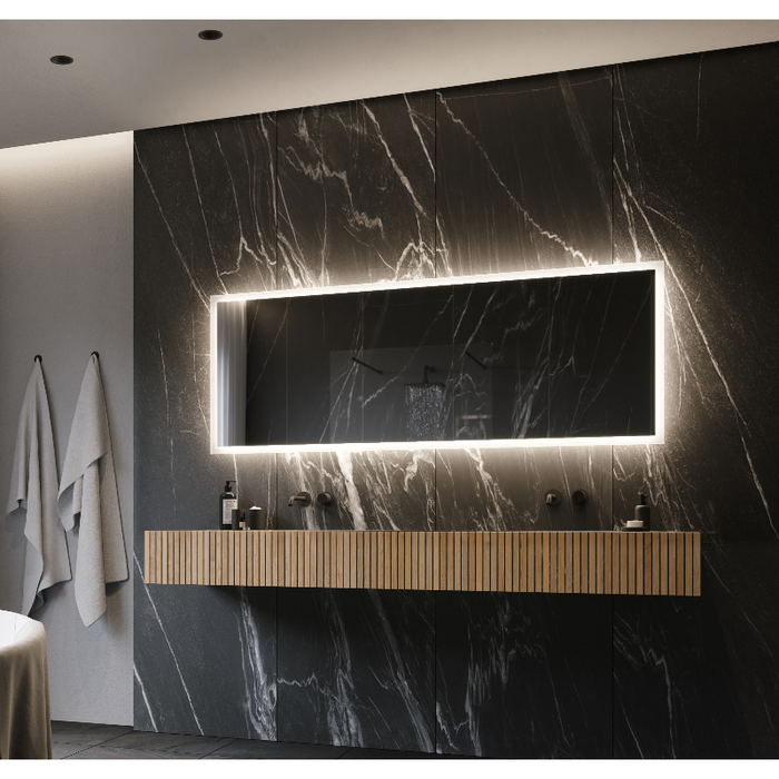 Paris Mirror Rectangle 79 x 30 LED Backlit Mirror, RGB