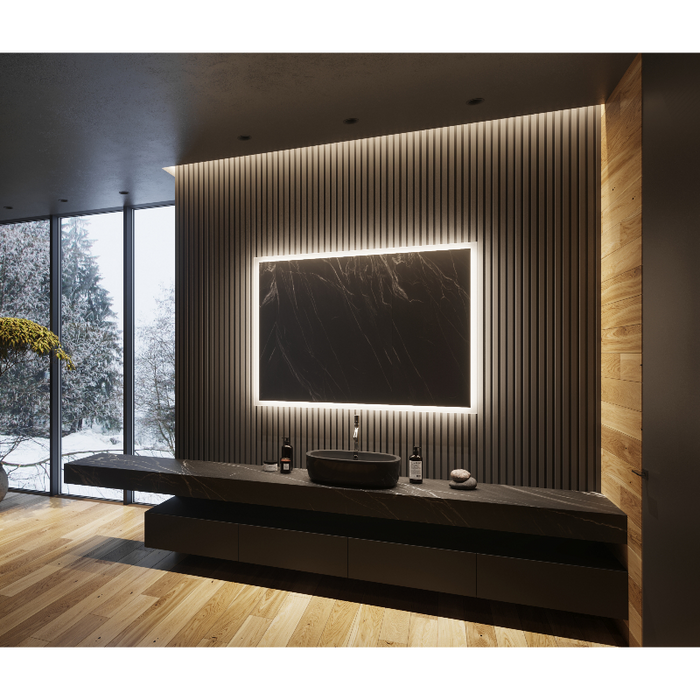 Paris Mirror Galaxy 48 x 36 Rectangle LED Illuminated Mirror, RGBW