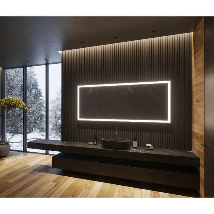 Paris Mirror Galaxy 65 x 28 Rectangle LED Illuminated Mirror, CCT Selectable