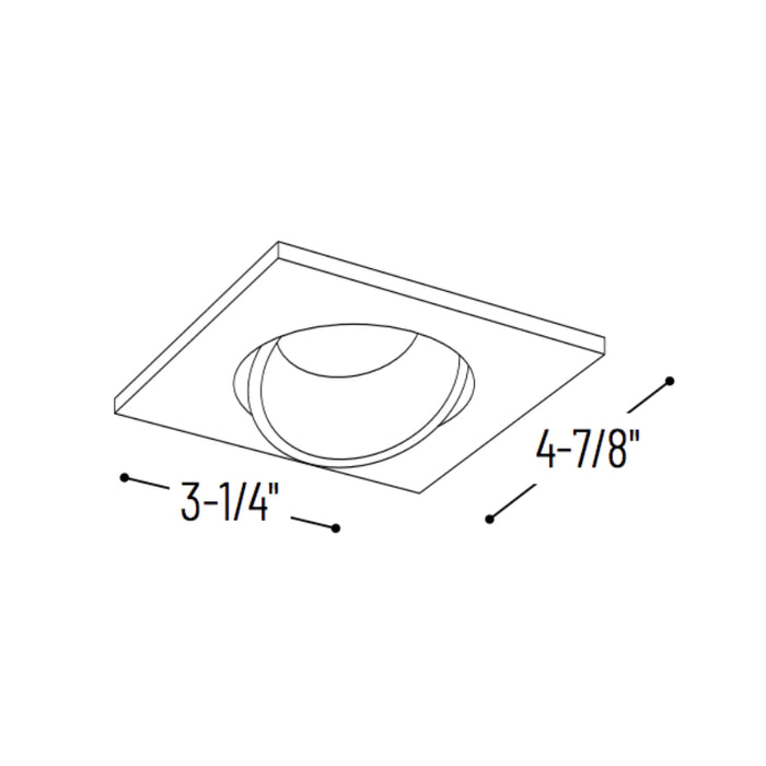 Nora NIO-4SC/HL 4" Iolite LED Square Adjustable Cone Reflector - High Lumen