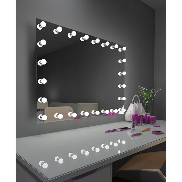 Paris Mirror Hollywood Princess 48 x 36 Rectangle LED Illuminated Mirror