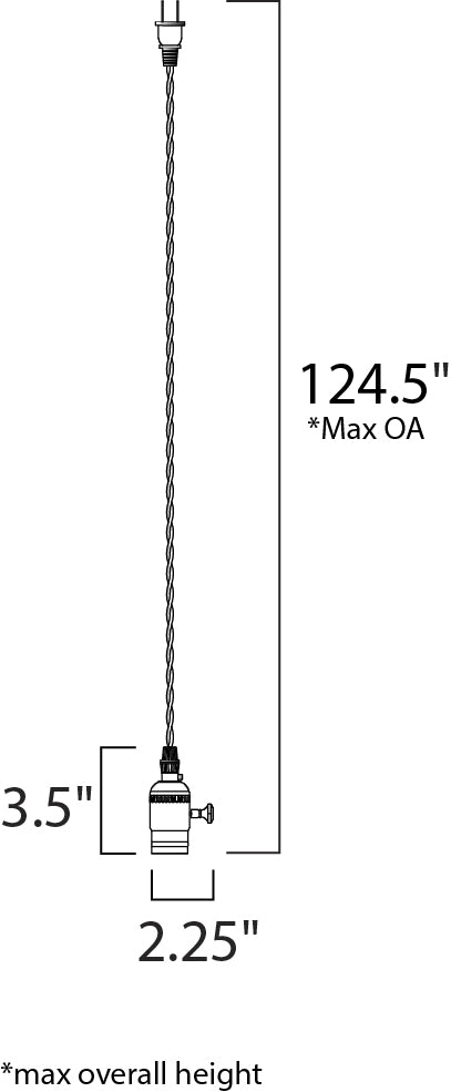 Maxim 12120 Early Electric 1-lt 2.25" Pendant