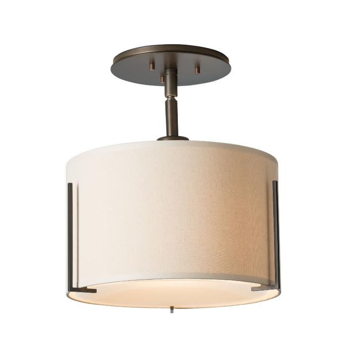 Hubbardton Forge 126498 Exos Single Shade 1-lt 12" Semi-Flush