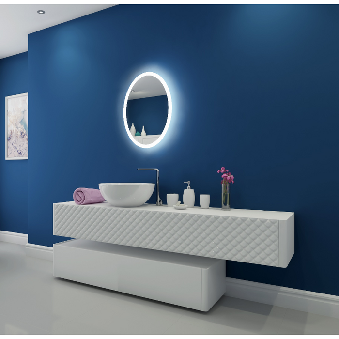 Paris Mirror Oval 20 x 28 Oval LED Illuminated Mirror, RGBW