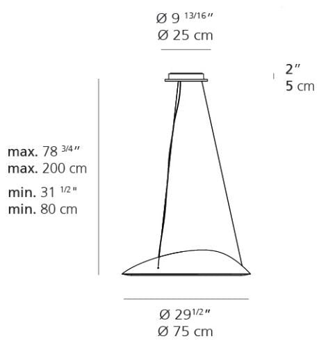 Artemide Ameluna LED suspension