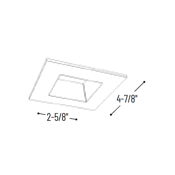 Nora NIO-4SDSQ/10 4" Iolite Square Adjustable Reflector with Square Aperture Trim - 1000 Lumens