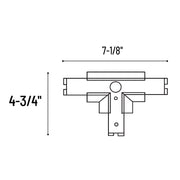 Nora NTRT-14 T-Connector Housing for Recessed Track Housing