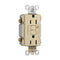Legrand 1597TRA Radiant Audible Alarm Tamper-Resistant 15A Self-Test Duplex GFCI Wall Outlet