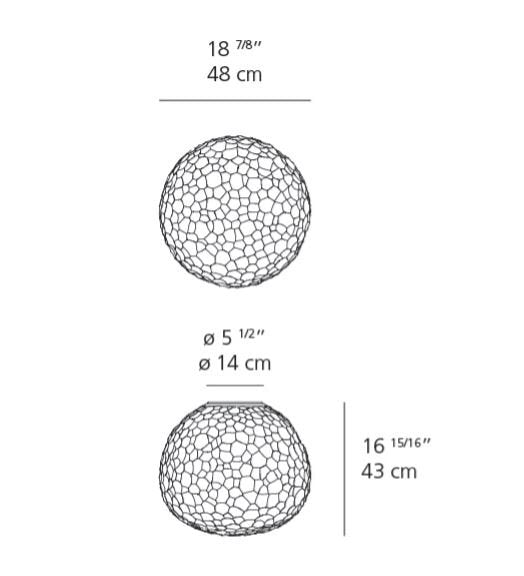 Artemide Meteorite 48 Wall/Ceiling Light