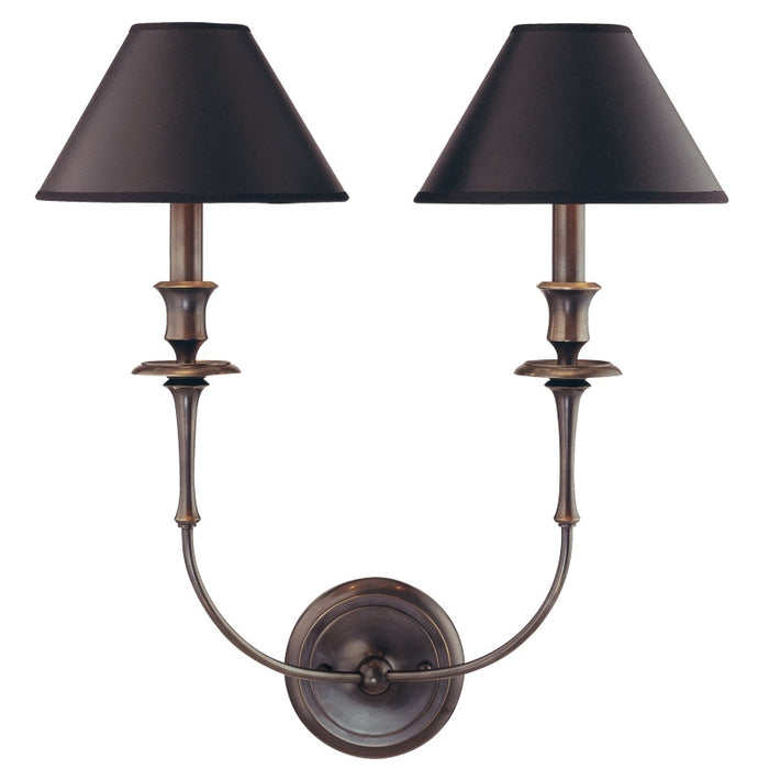 Hudson Valley 1862 Jasper 2-lt Wall Sconce