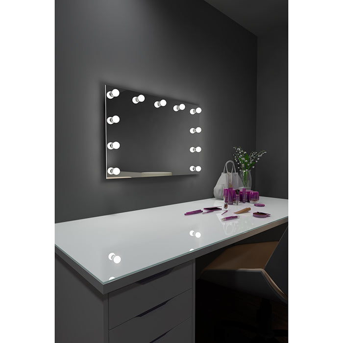 Paris Mirror Hollywood Princess 32 x 24 Rectangle LED Illuminated Mirror