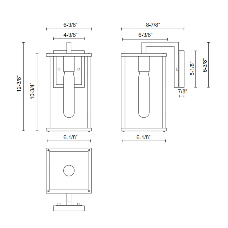 Alora Mood EW652505 Brentwood 1-lt 12" Tall Outdoor Wall Sconce
