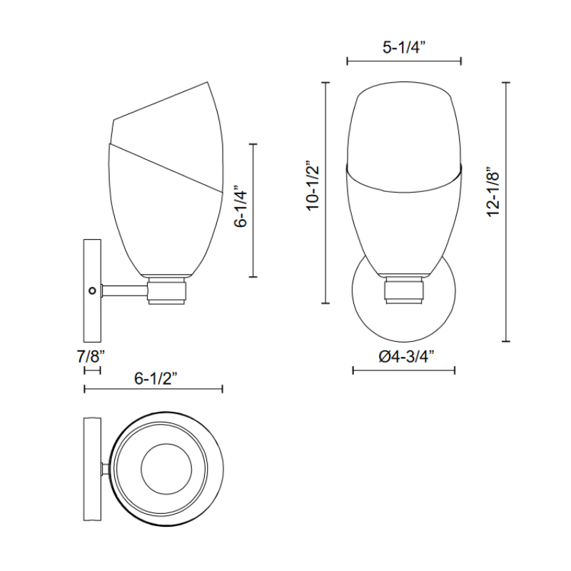 Alora Mood WV587105 Capri 1-lt 12" Tall Wall Sconce